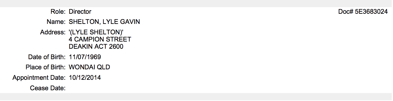 20180531 LMI Director Lyle Shelton